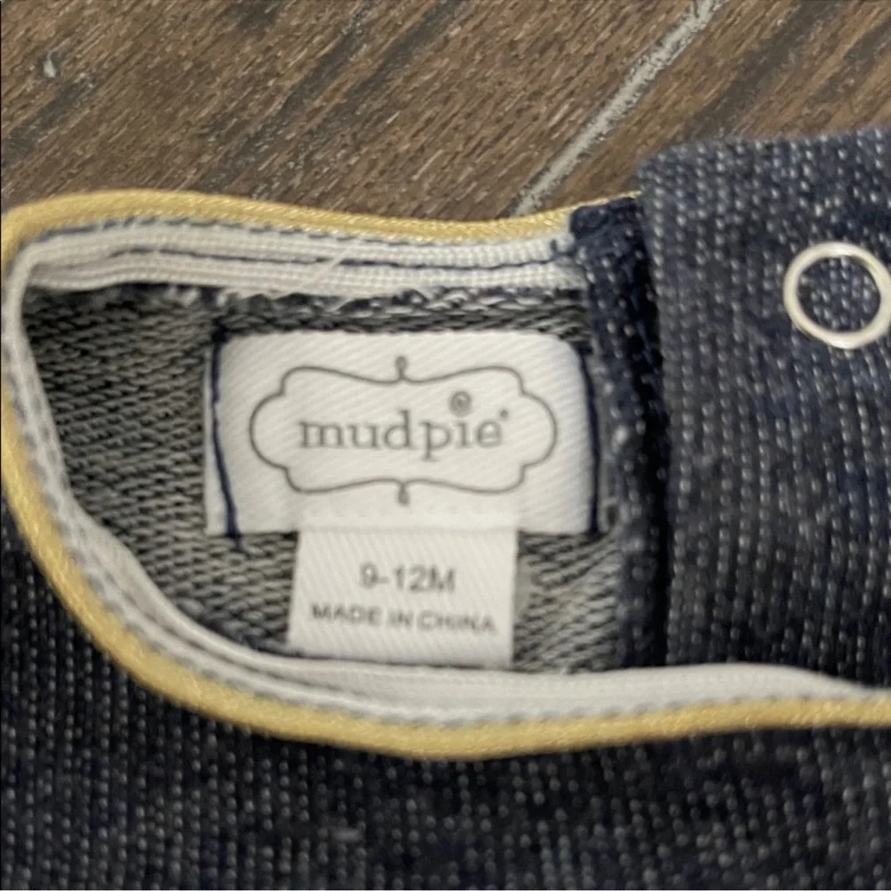 Mud Pie Denim One Piece with Colorful Hedgehog Outfit 9-12 Month
